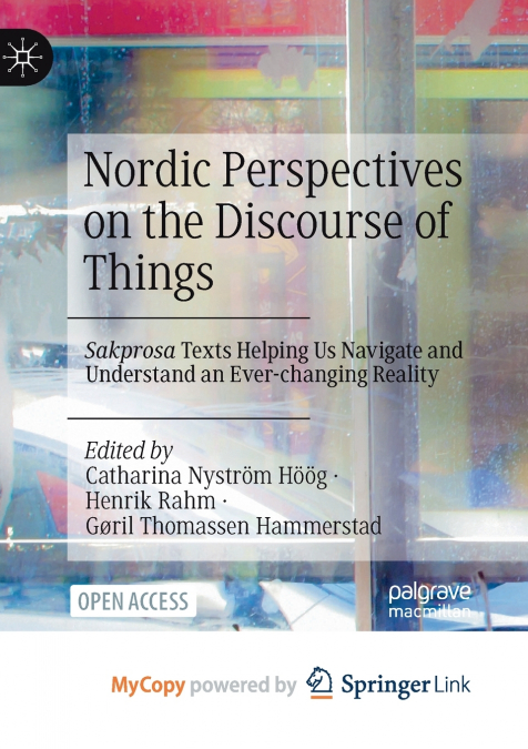 Nordic Perspectives on the Discourse of Things