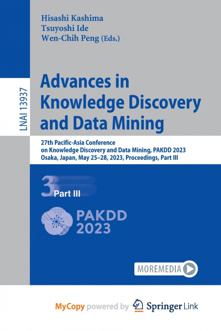 Advances in Knowledge Discovery and Data Mining