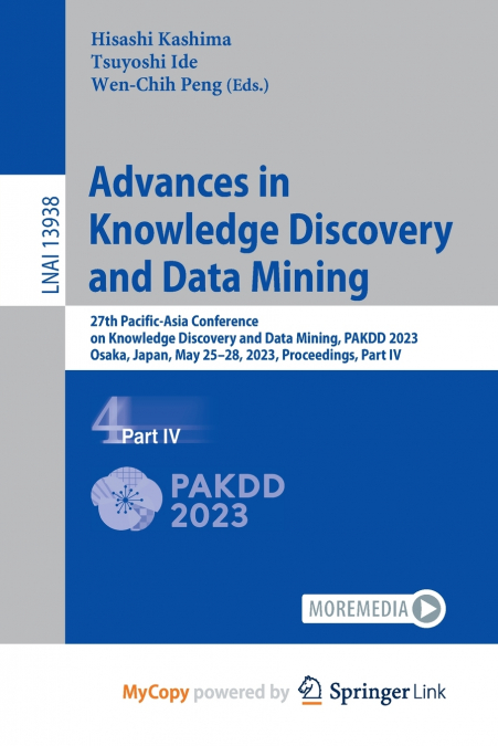 Advances in Knowledge Discovery and Data Mining