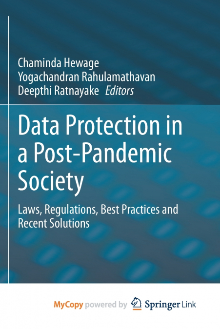 Data Protection in a Post-Pandemic Society