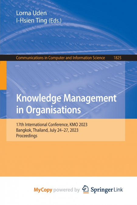 Knowledge Management in Organisations