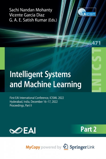 Intelligent Systems and Machine Learning