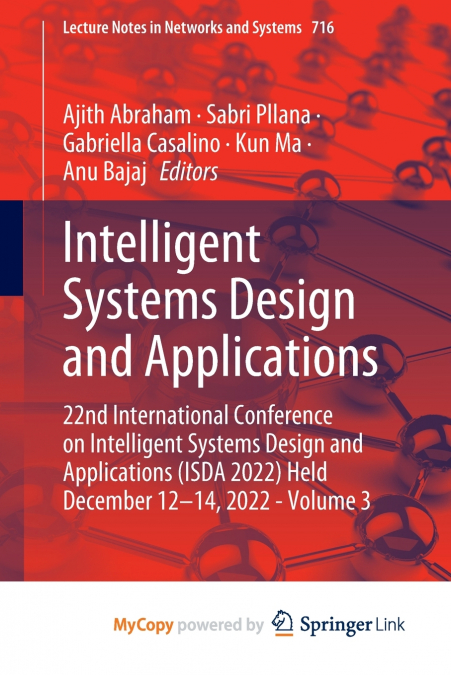 Intelligent Systems Design and Applications