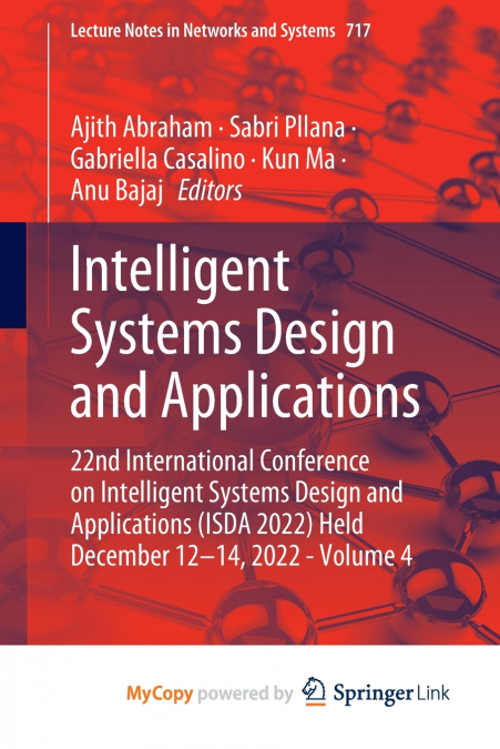 Intelligent Systems Design and Applications