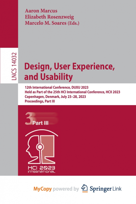 Design, User Experience, and Usability