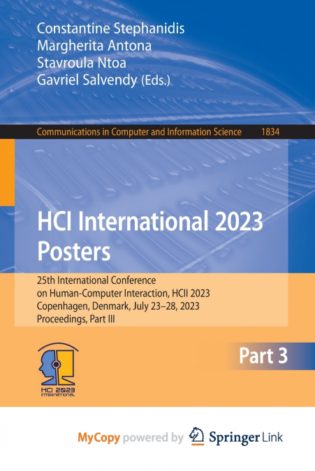 HCI International 2023 Posters