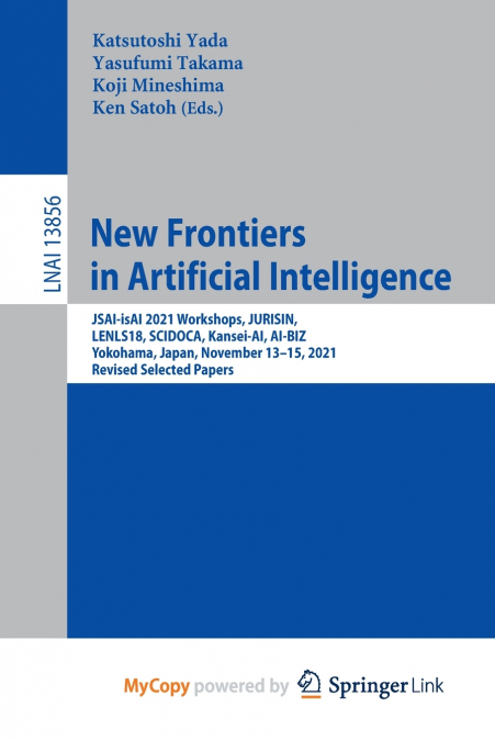 New Frontiers in Artificial Intelligence