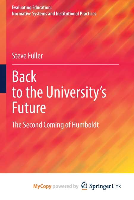 Back to the University’s Future