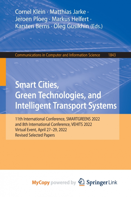 Smart Cities, Green Technologies, and Intelligent Transport Systems