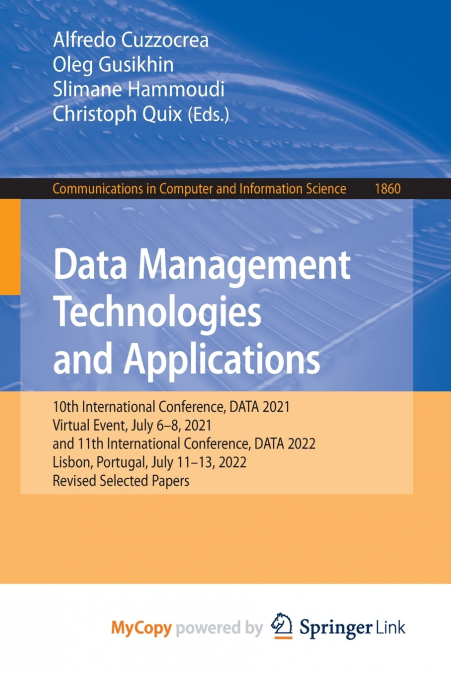 Data Management Technologies and Applications