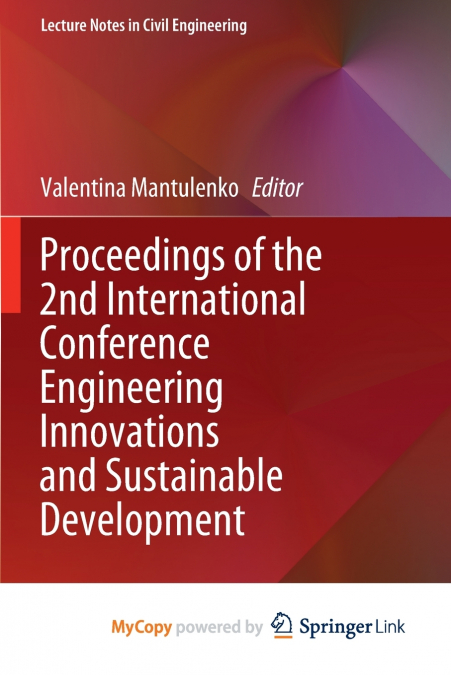 Proceedings of the 2nd International Conference Engineering Innovations and Sustainable Development
