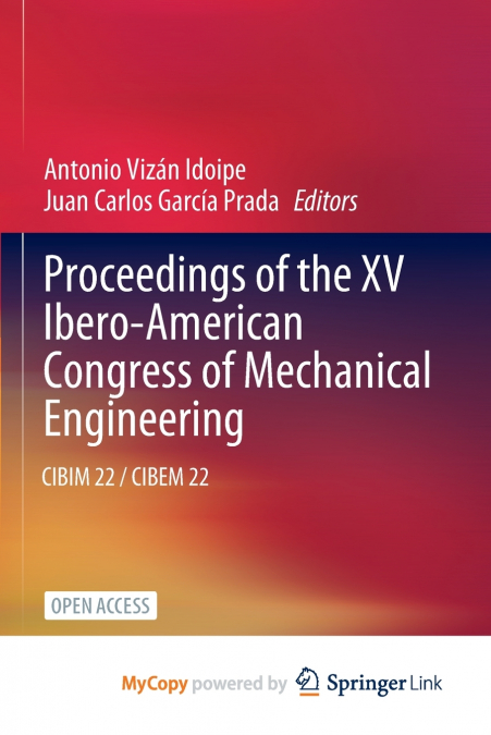 Proceedings of the XV Ibero-American Congress of Mechanical Engineering