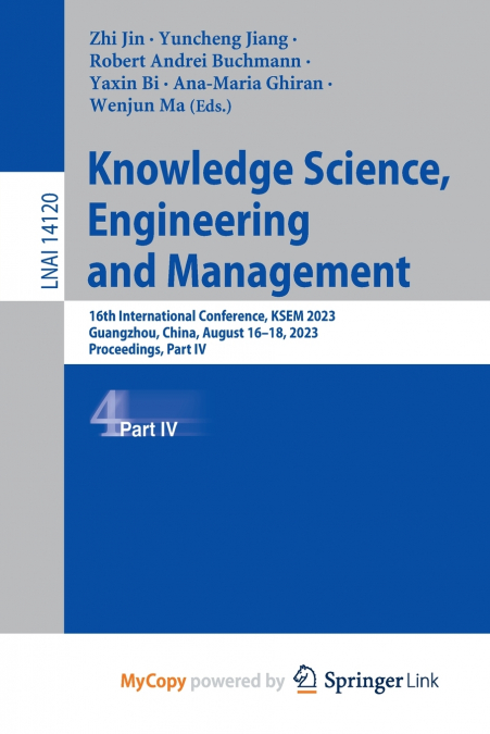 Knowledge Science, Engineering and Management