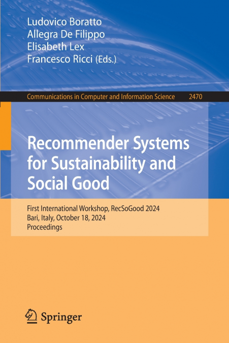 Recommender Systems for Sustainability and Social Good