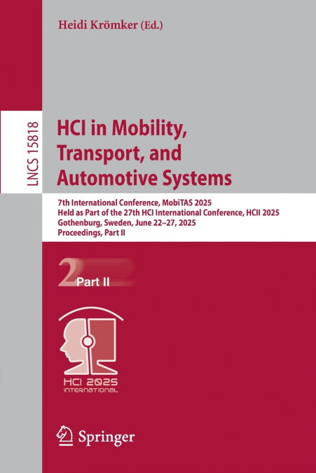 HCI in Mobility, Transport, and Automotive Systems