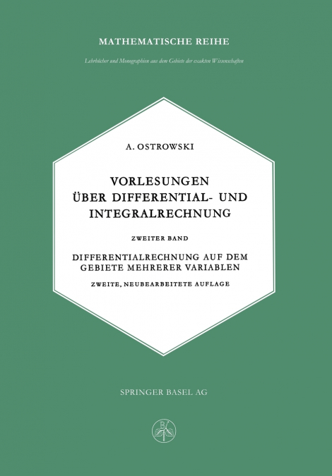 Vorlesungen über Differential- und Integralrechnung