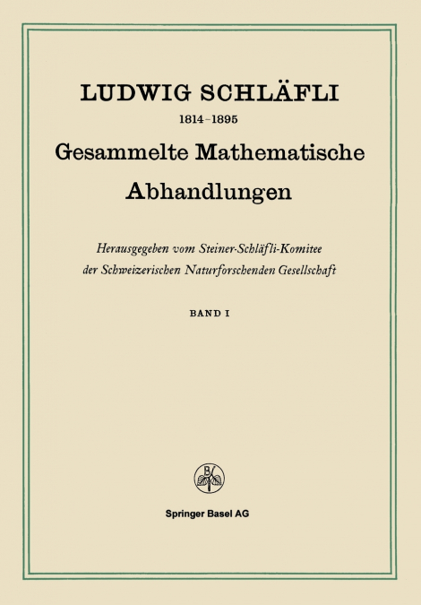 Gesammelte Mathematische Abhandlungen