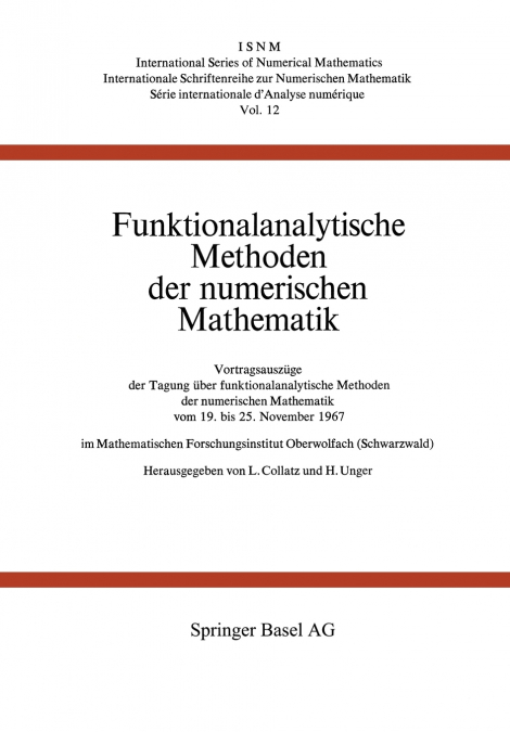 Funktionalanalytische Methoden Der Numerischen Mathematik