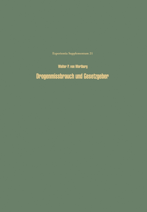 Drogenmissbrauch und Gesetzgeber