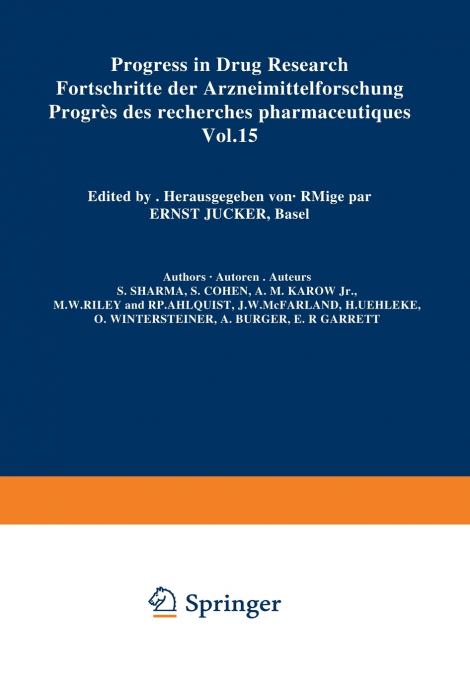 Progress in Drug Research / Fortschritte der Arzneimittelforschung / Progrès des recherches pharmaceutiques