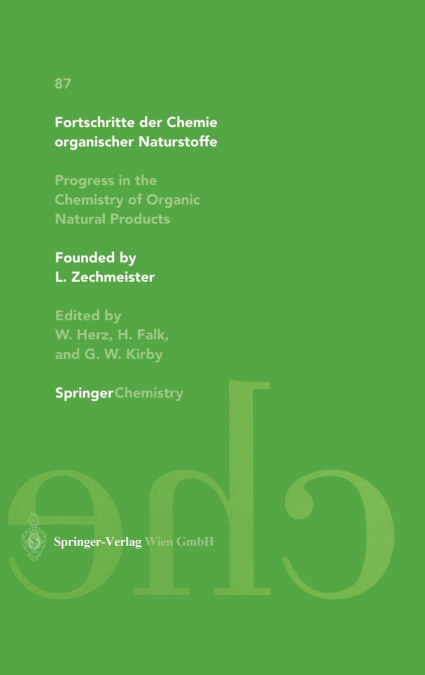 Progress in the Chemistry of Organic Natural Products