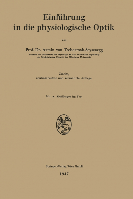 Einfuhrung in Die Physiologische Optik