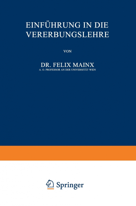 Einführung in die Vererbungslehre