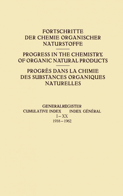 Generalregister / Cumulative Index / Index General I XX (1938 1962)
