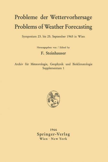Probleme der Wettervorhersage / Problems of Weather Forecasting