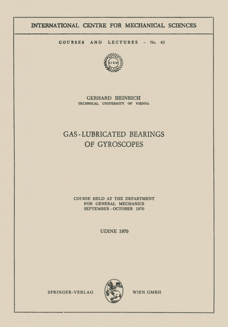 Gas-Lubricated Bearings of Gyroscopes
