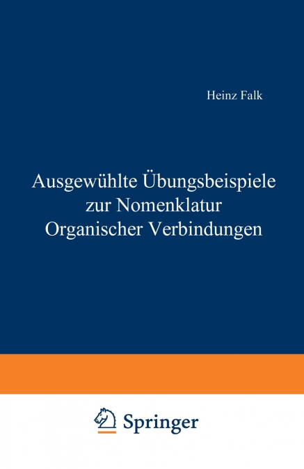 Ausgewahlte Ubungsbeispiele Zur Nomenklatur Organischer Verbindungen