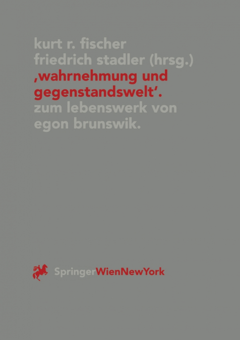 'Wahrnehmung Und Gegenstandswelt'