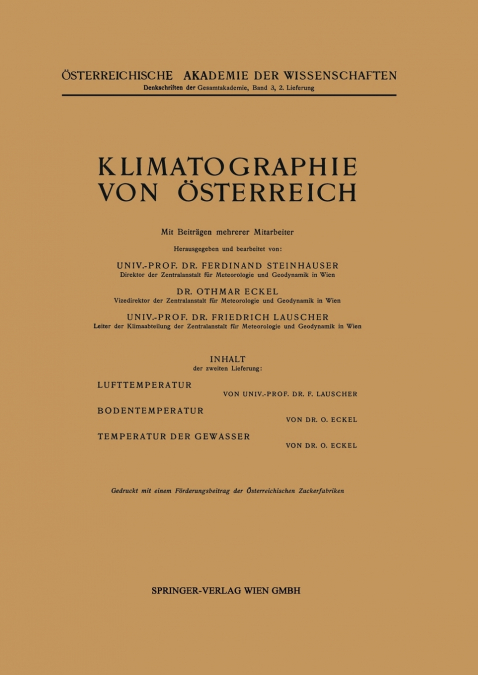 Klimatographie Von Osterreich