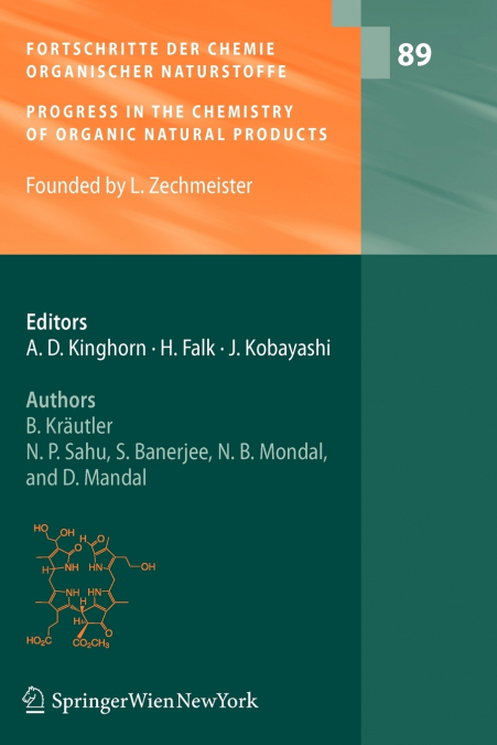 Fortschritte Der Chemie Organischer Naturstoffe / Progress in the Chemistry of Organic Natural Products
