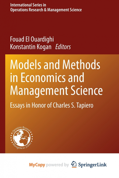 Models and Methods in Economics and Management Science