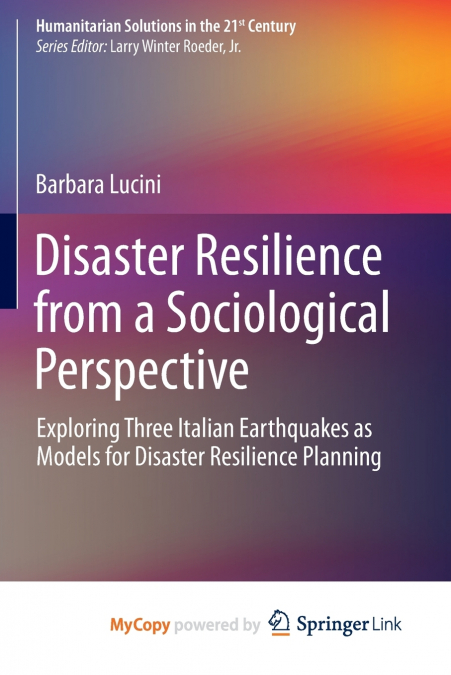 Disaster Resilience from a Sociological Perspective