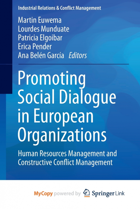 Promoting Social Dialogue in European Organizations