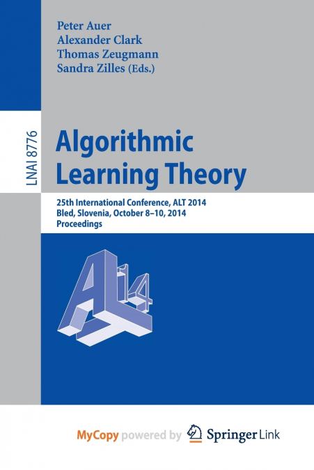 Algorithmic Learning Theory