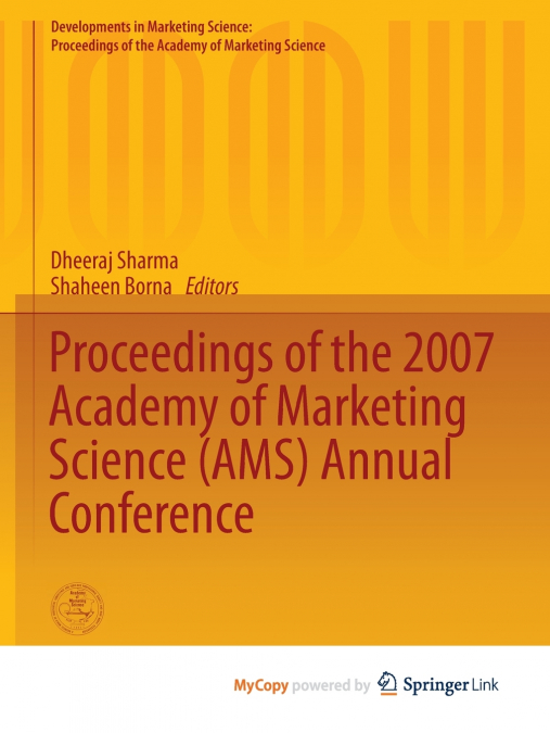 Proceedings of the 2007 Academy of Marketing Science (AMS) Annual Conference