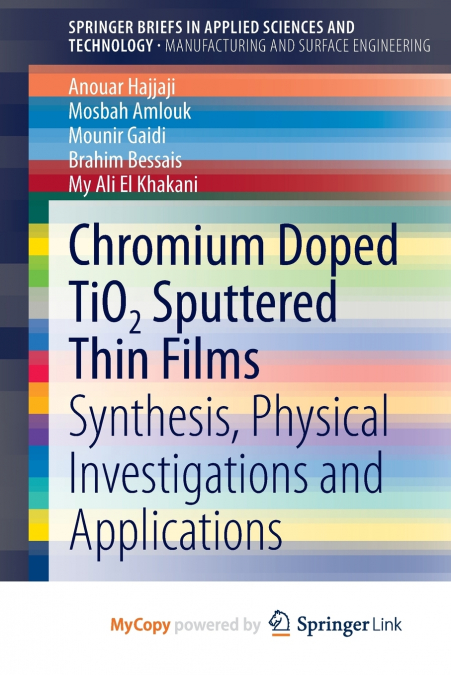 Chromium Doped TiO2 Sputtered Thin Films
