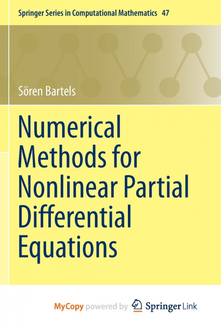 Numerical Methods for Nonlinear Partial Differential Equations