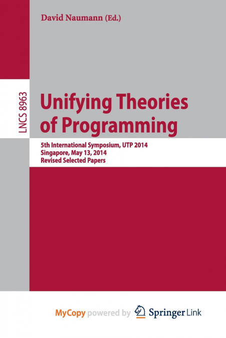 Unifying Theories of Programming