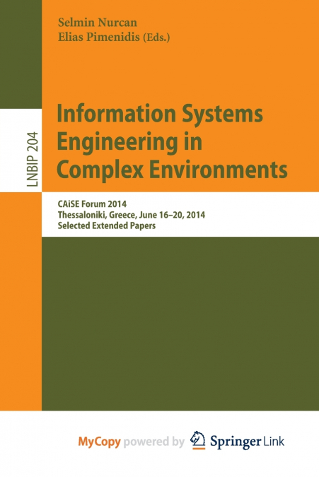 Information Systems Engineering in Complex Environments