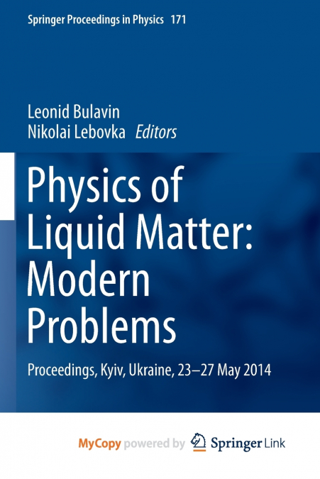 Physics of Liquid Matter