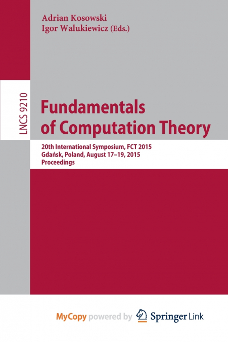 Fundamentals of Computation Theory