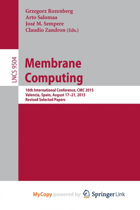 Membrane Computing