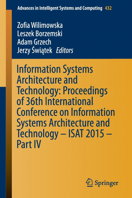Information Systems Architecture and Technology