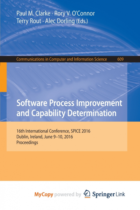Software Process Improvement and Capability Determination