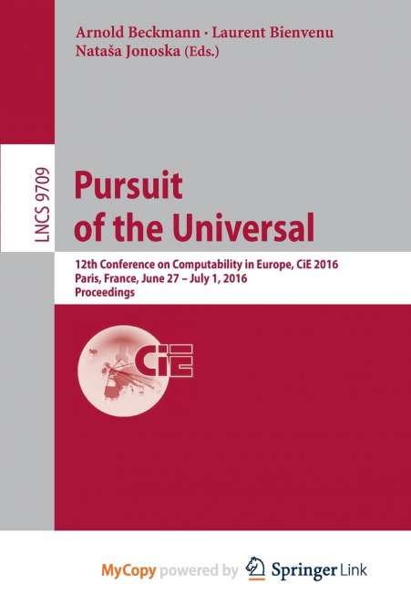 Pursuit of the Universal