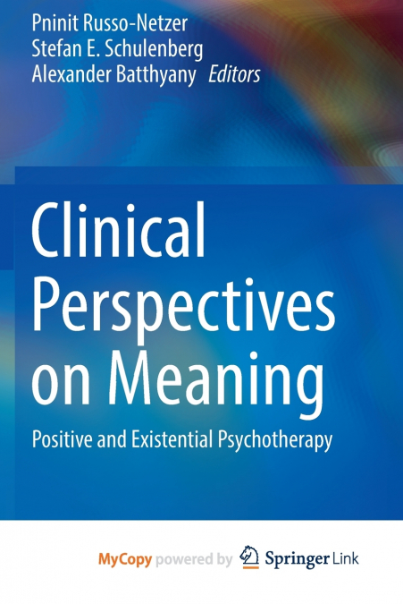 Clinical Perspectives on Meaning